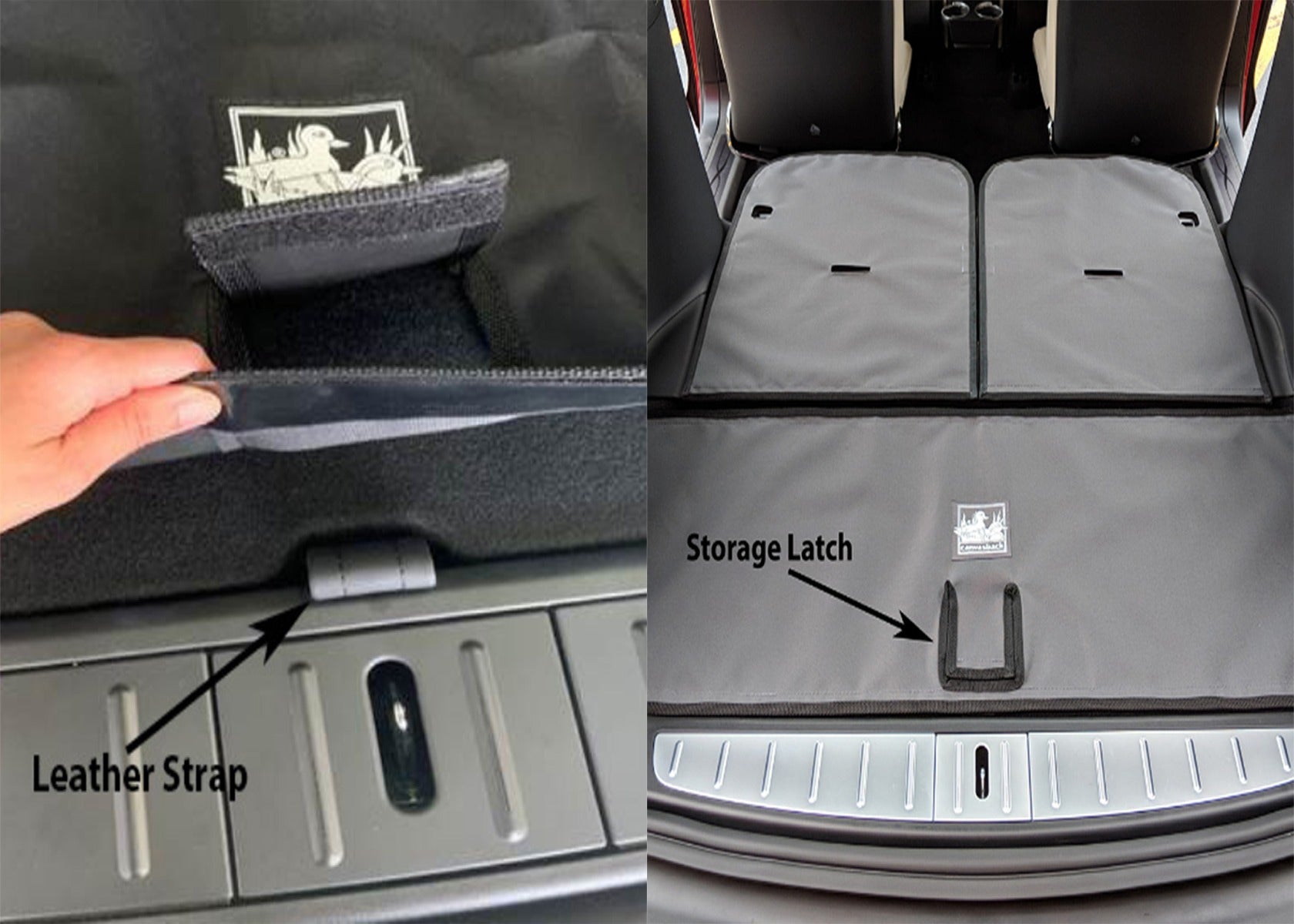 Rear Cargo and Back Seat Down Canvasback Liner and Surface Covers for 2016-2021 Tesla Model X