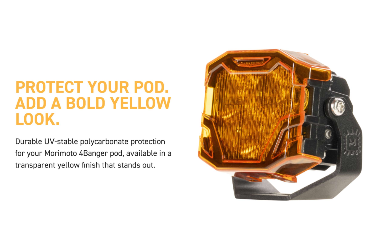 Morimoto 1Banger / 2Banger / 4Banger LED Pod Blackout / Yellow (Amber) Hard Covers (set of 2)