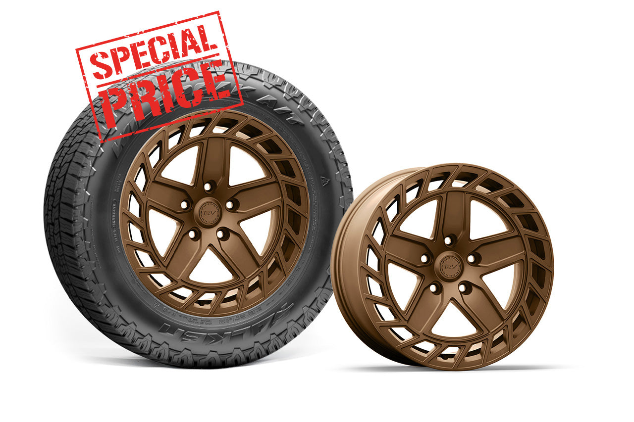 Team 1EV R500 Directional Aero 22" Precision Forged Wheels & Tire Packages for Rivian R1T / R1S - Open Box Special!