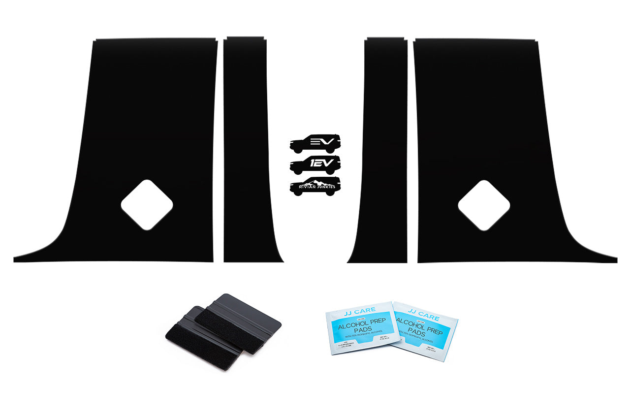 C-Pillar Delete Black-Out Trim Vinyl Wrap Complete DIY Kit for Rivian R1S