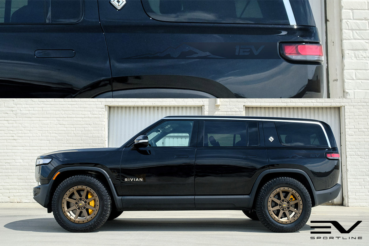 Overland Adventure Bed Side Sport Appearance Graphics Stripe Package for Rivian R1T / R1S