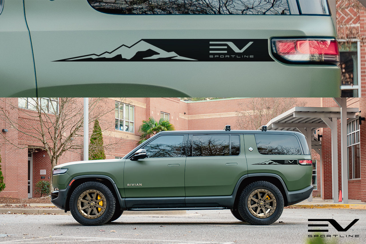 Overland Adventure Bed Side Sport Appearance Graphics Stripe Package for Rivian R1T / R1S