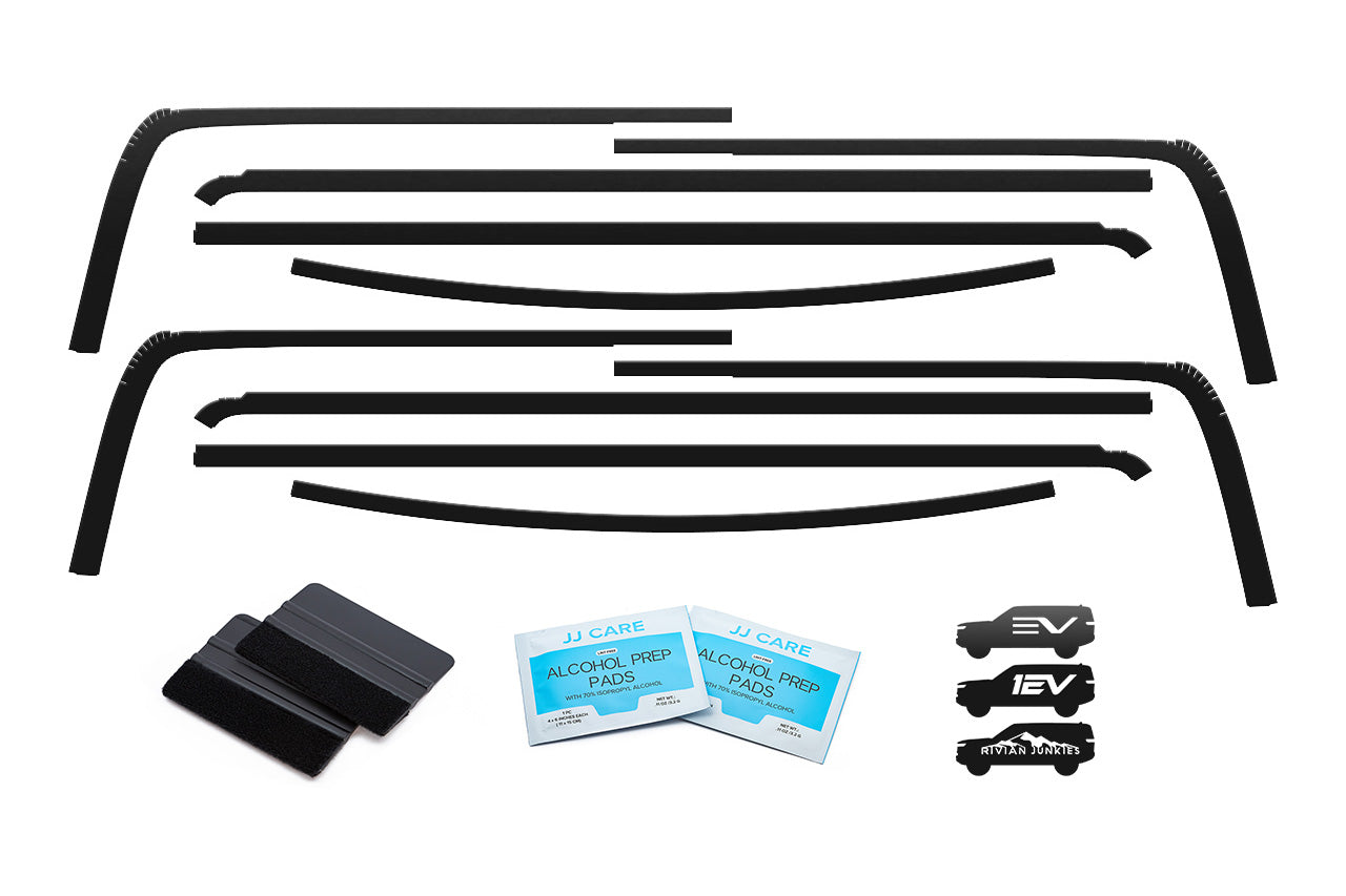 Chrome Delete Black-Out Trim Vinyl Wrap Complete DIY Kit for Rivian R1S