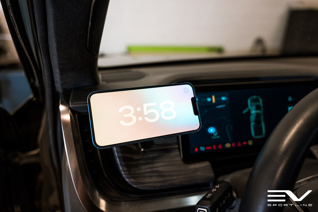 Dashboard Phone Mount with MagSafe Charger & Plug-and-Play Hardwire Kit for Rivian R1T / R1S