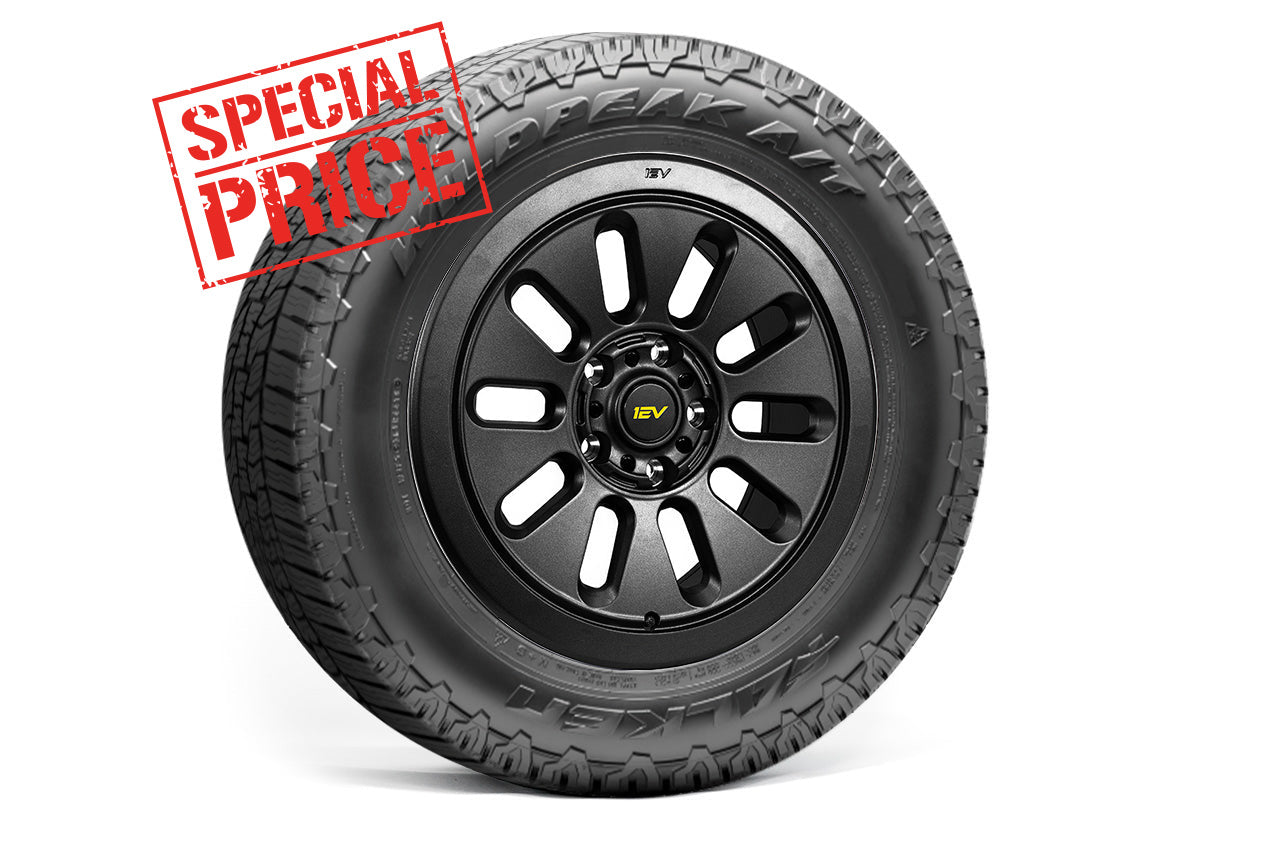 Team 1EV R1000 Adventure 10 Spoke 20" Flow Forged Wheel & Goodyear Wrangler Territory AT Tire Package for Rivian R1T / R1S - Open Box Special!