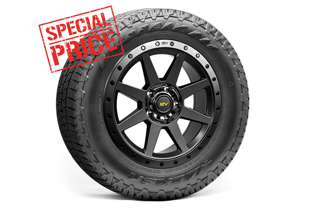 Team 1EV R800 Compass 8 Spoke 20" Flow Forged Wheel & Tire Package for Rivian R1T / R1S - Open Box Special!