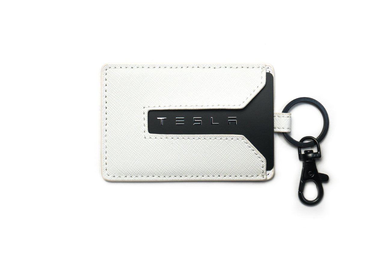 Tesla Model S 3 X Y Cybertruck Color Matched Leather Key Card Holder