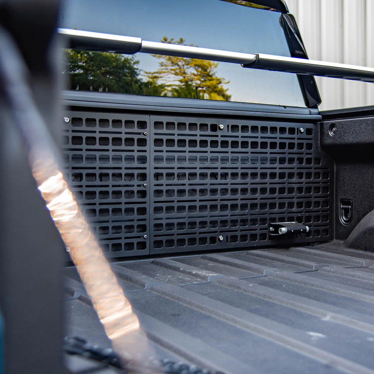 BuiltRight Bedside (Cab Wall) Mounting & Storage MOLLE Panel Kit Rack System for Rivian R1T