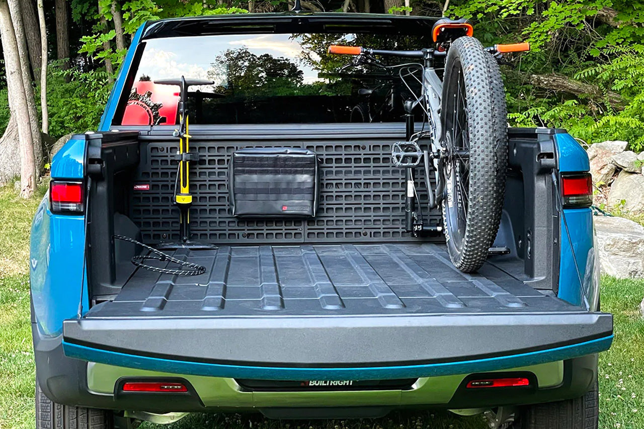 BuiltRight Bedside (Cab Wall) Mounting & Storage MOLLE Panel Kit Rack System for Rivian R1T