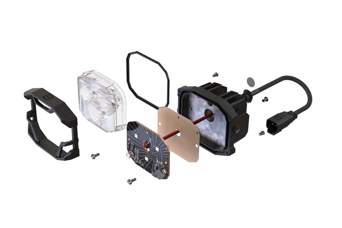 Team 1EV LED Pod A-Pillar Ditch Lights System with Morimoto 4Bangers for Rivian R1T / R1S