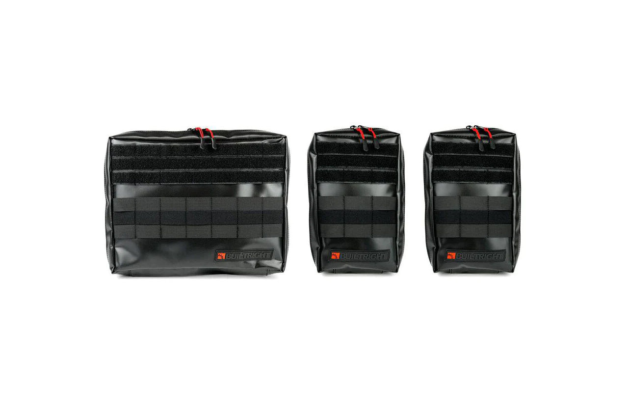 BuiltRight Bedside (Cab Wall) Mounting & Storage MOLLE Panel Pouch Cases