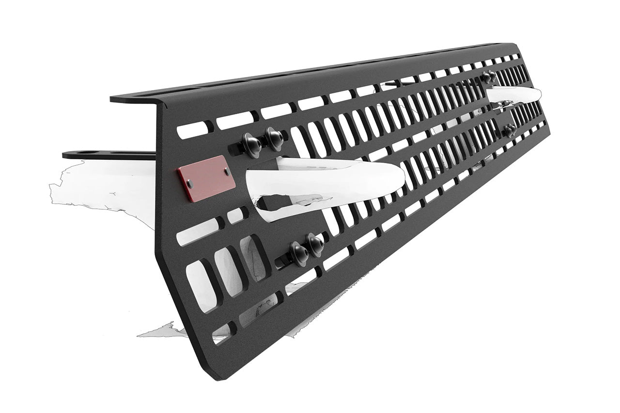 BuiltRight Bed Crossbar Exterior Mounted MOLLE Panel Kit Rack System for Rivian R1T