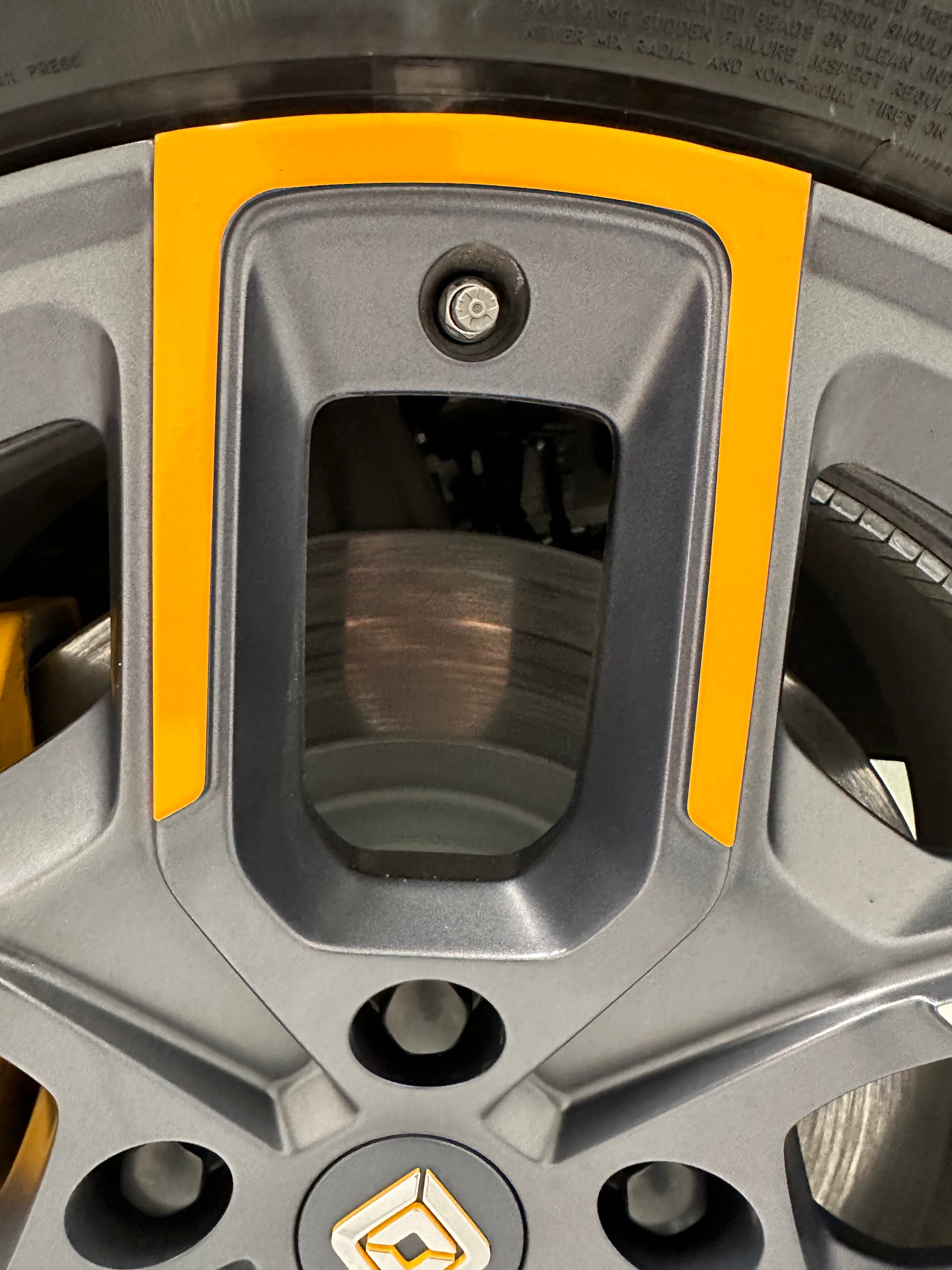 Black-Out Accent Vinyl Spoke Decals for Rivian R1T / R1S Factory 20" All Terrain Wheels