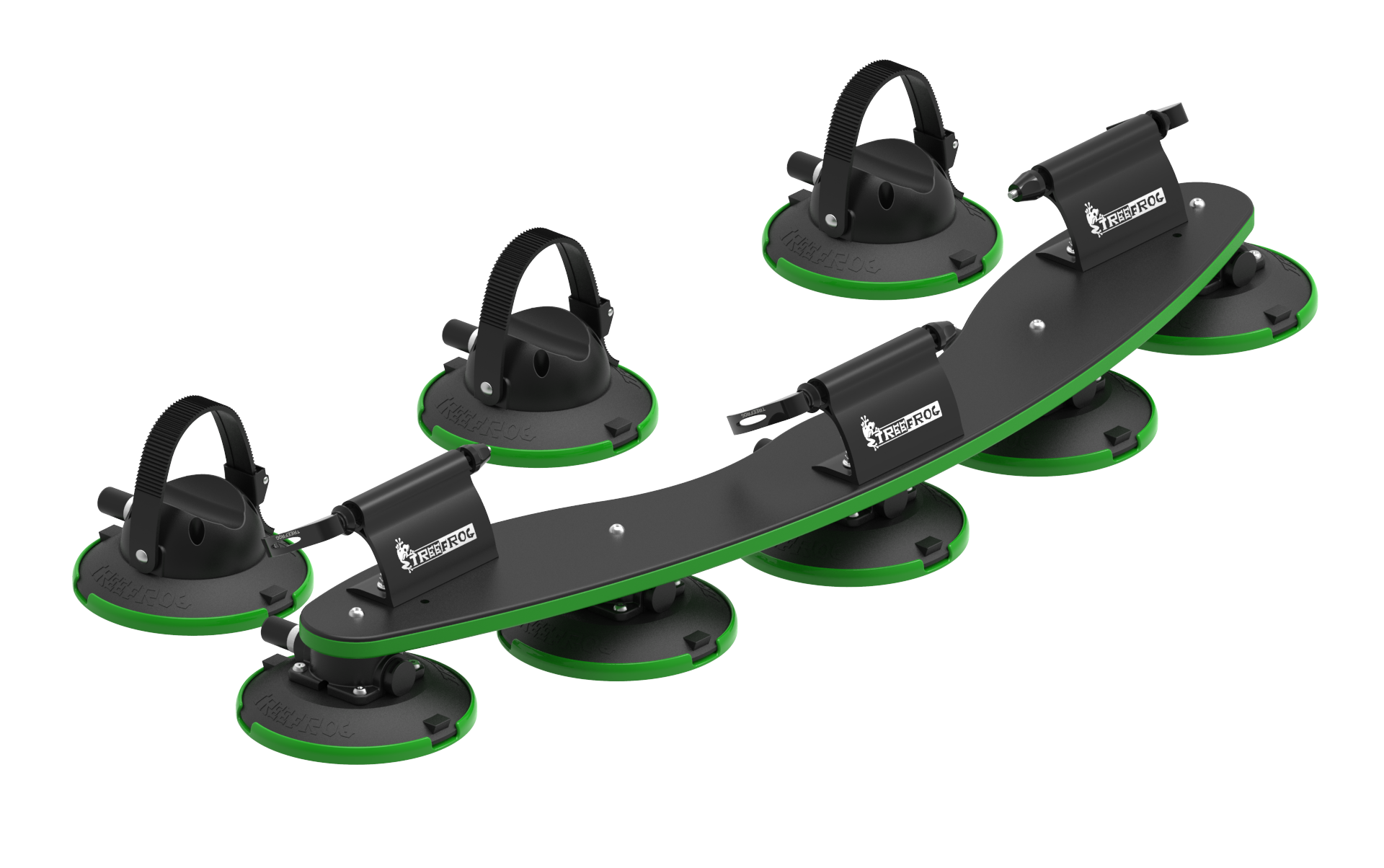 TreeFrog Pro 3 Vacuum Mounted Roof Mount Road & Mountain 3-Bike Triple Rack