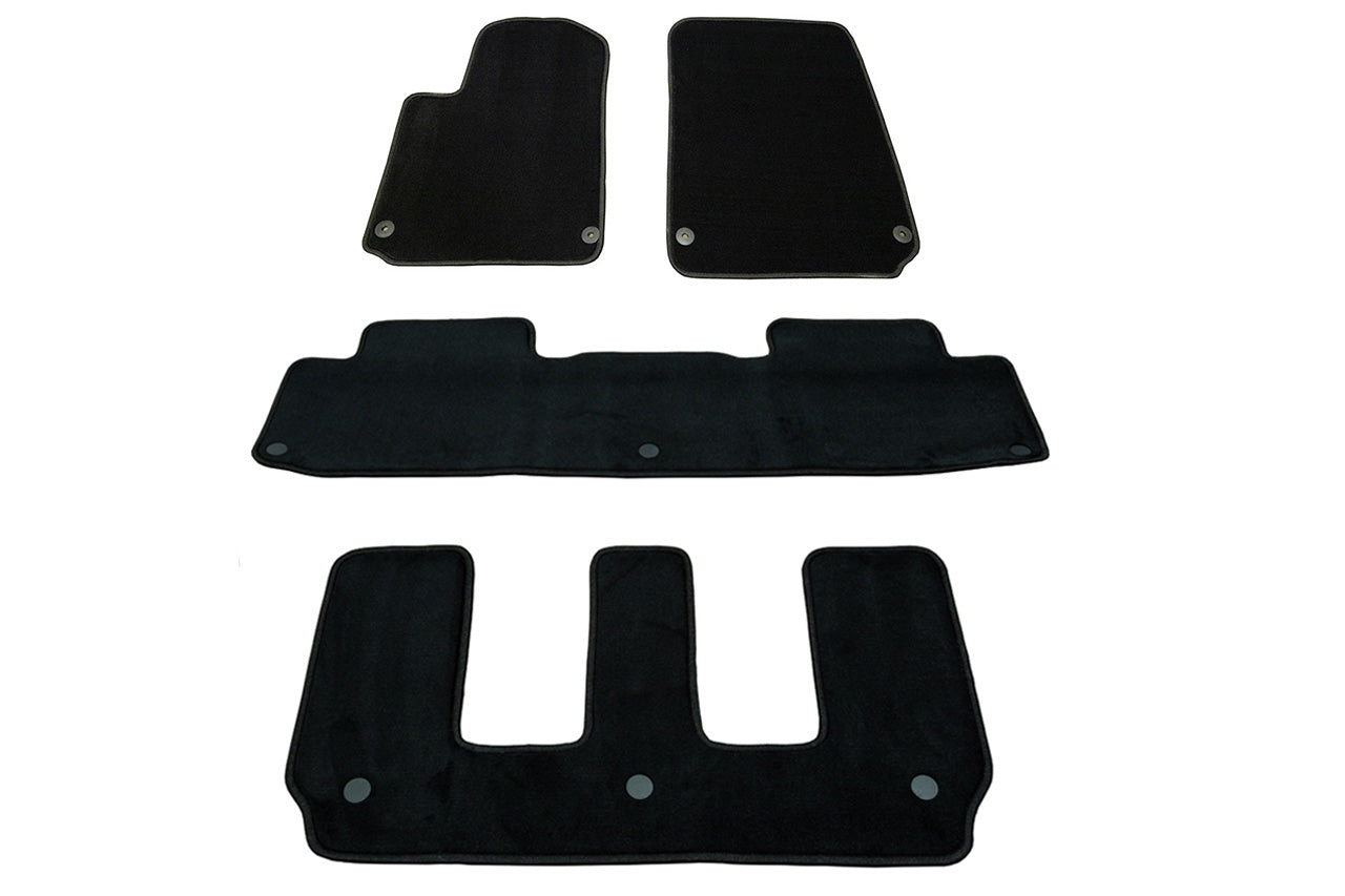Team 1EV Precision Fitment Carpet Floor / Cargo / Frunk Mats for Rivian R1S