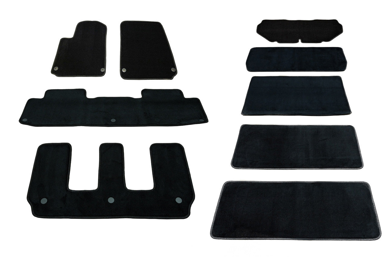 Team 1EV Precision Fitment Carpet Floor / Cargo / Frunk Mats for Rivian R1S