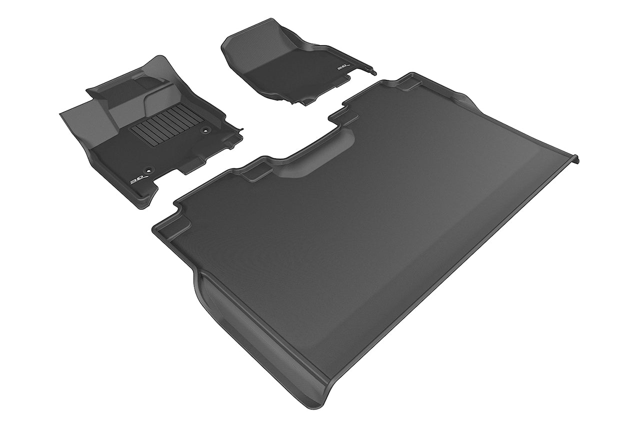 Ford F150 F-150 Lightning 2022 2023 MAXpider 3D Kagu All-Weather Custom Fit Floor Liner Mats