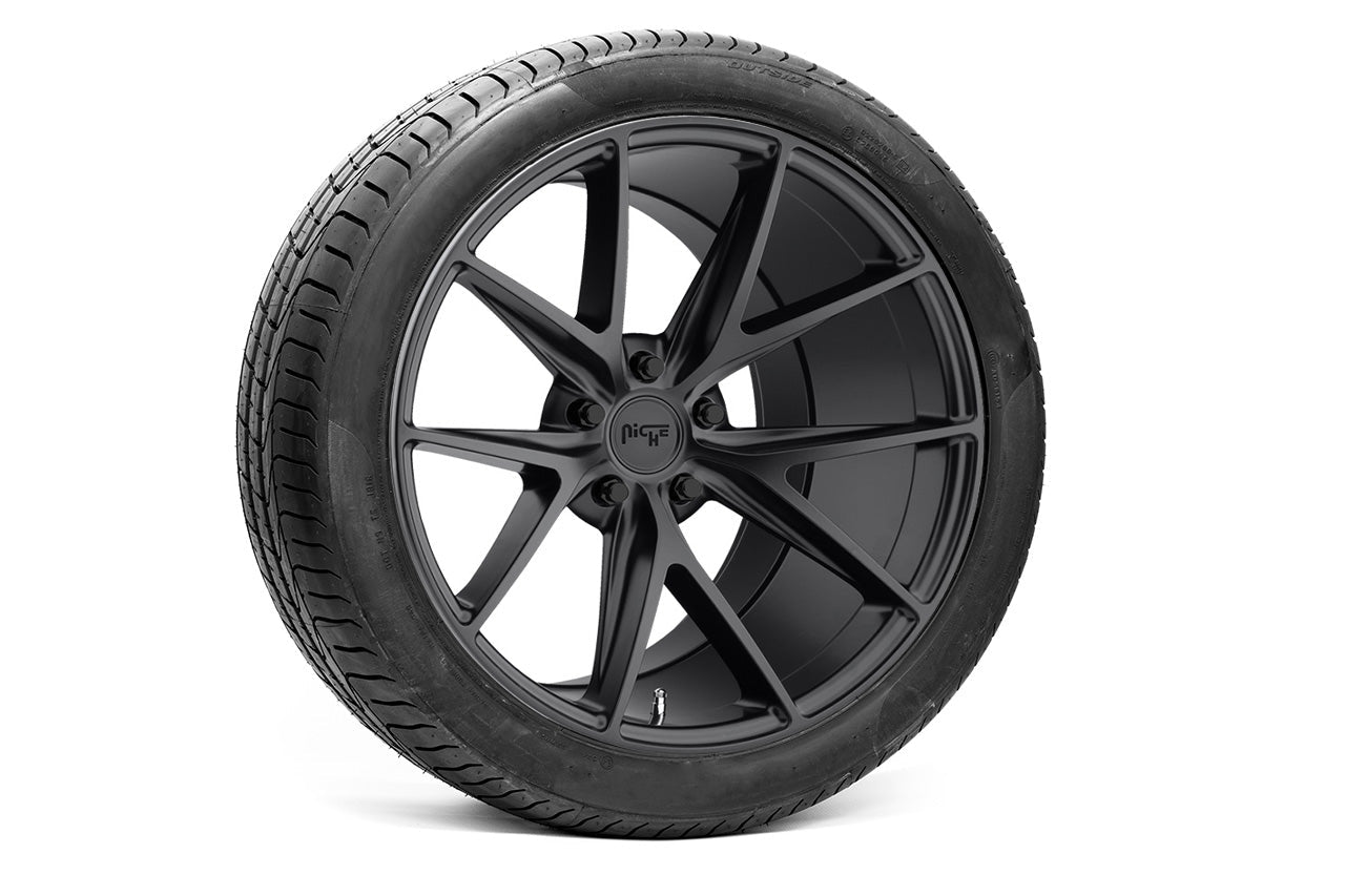 Niche Misano M117 Matte Black 20" Tesla Model Y Wheel and Tire Package (Set of 4)