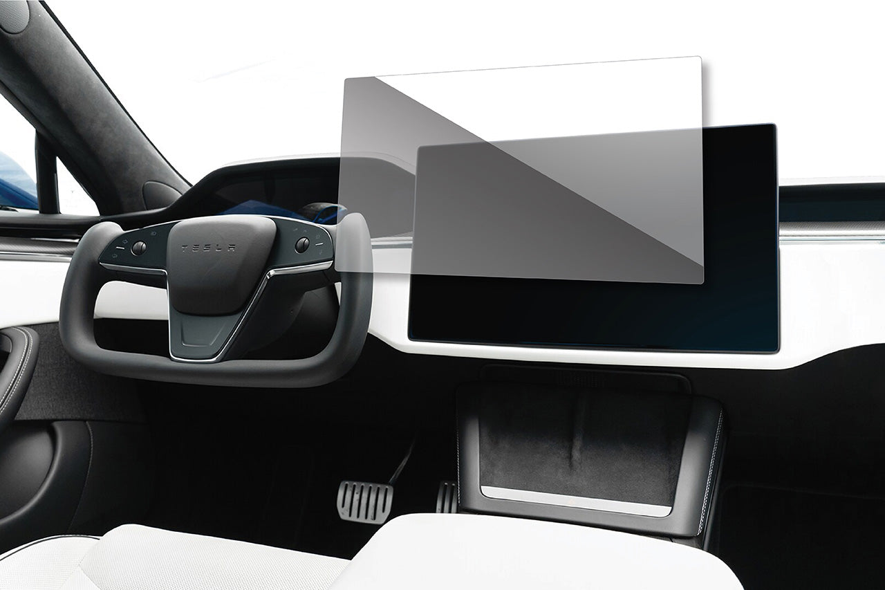 Tesla Model S / X Center & Rear Dash Touchscreen Protector Covers - High Definition Clear Screen Shield