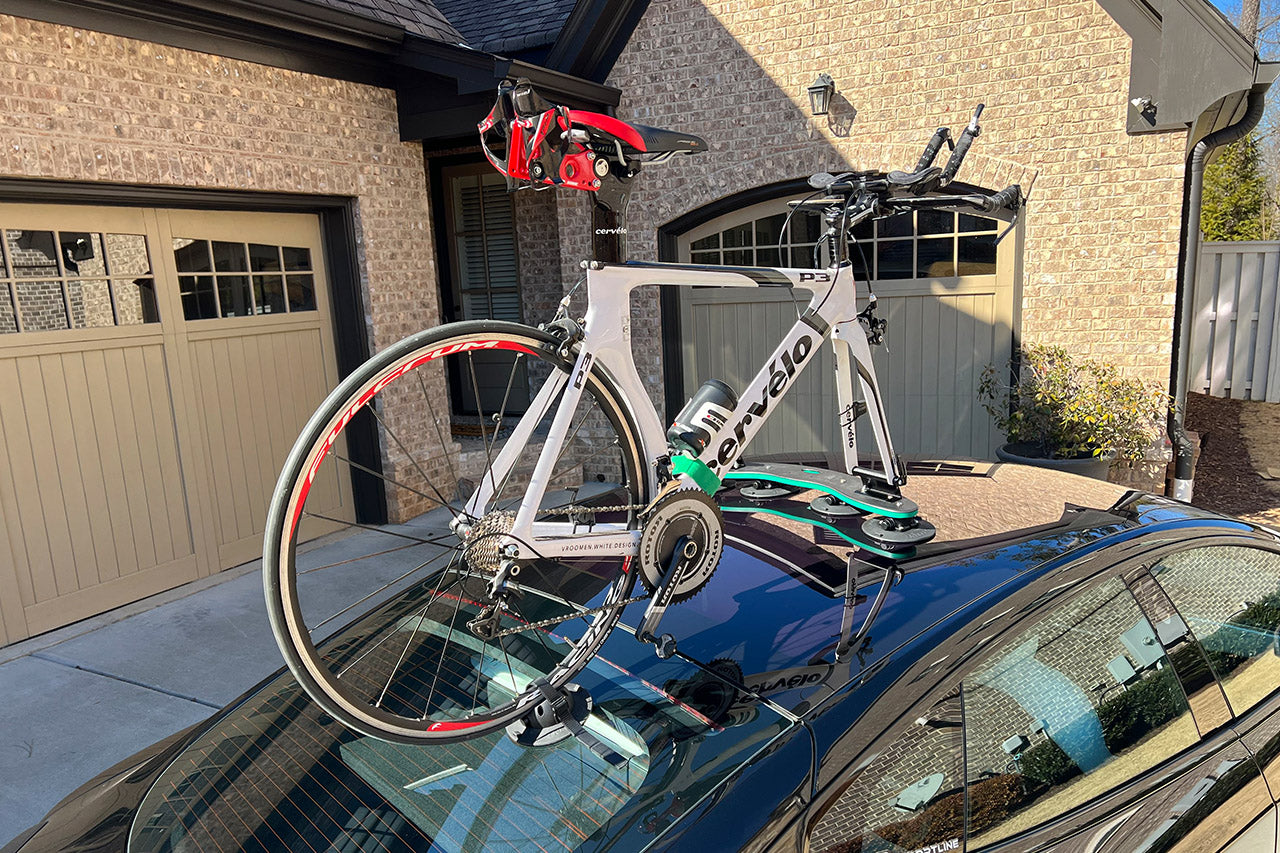 TreeFrog Pro 2 Vacuum Mounted Roof Mount Road & Mountain Bike Double Rack