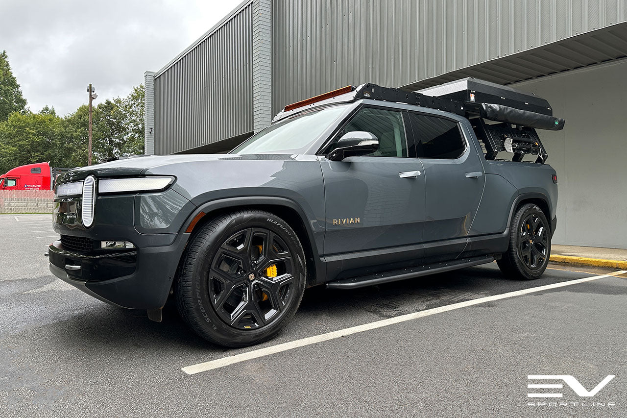 El Cap Granite Rivian R1T with Triple Square Running Boards