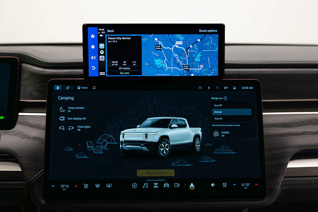 Rivian R1T / R1S CarPlay Smart Screan by Team 1EV - Auto Dimming Instructions