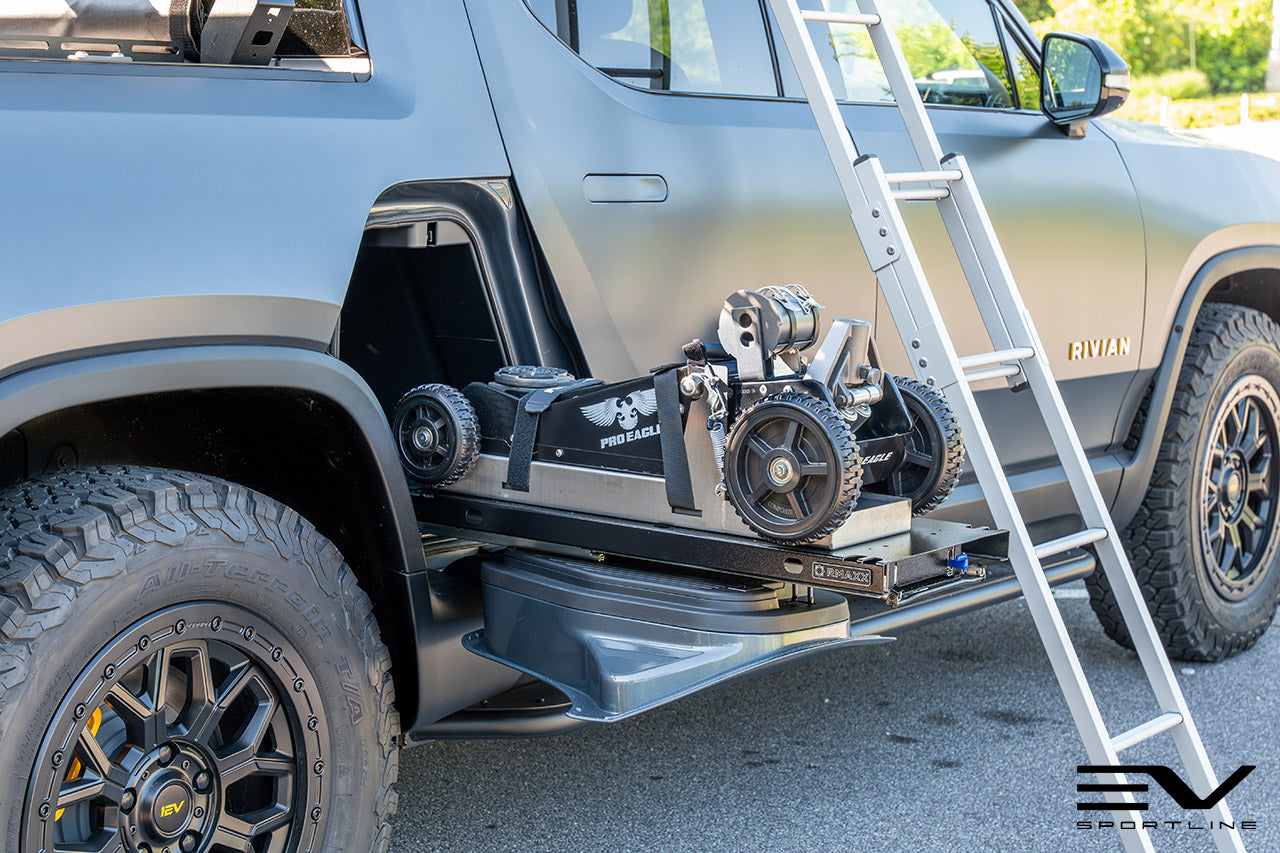 Rivian R1T Team 1EV RMaxx Gear Tunnel Storage System Customer Gallery