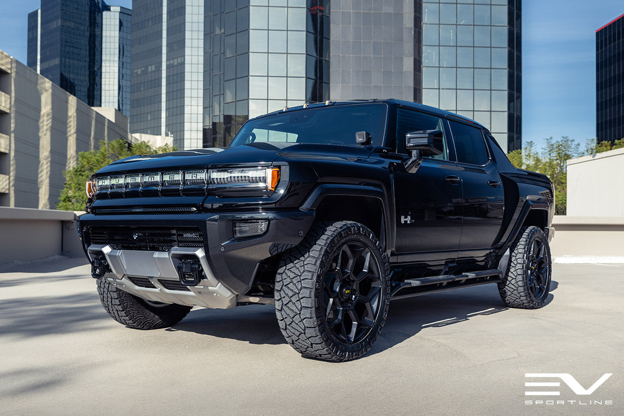 Ev Rims Logo Black GMC Hummer EV with 24