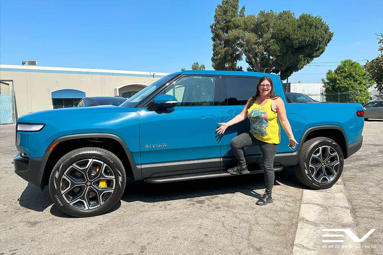 rivian truck blue