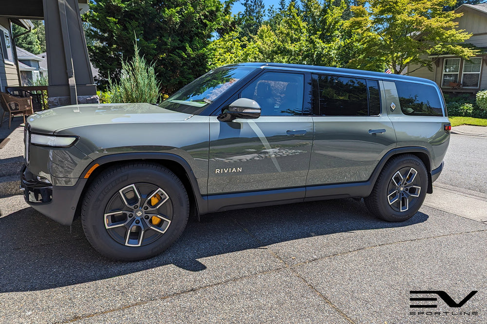 Launch Green Rivian R1T with Aero Wheel Cover for 20