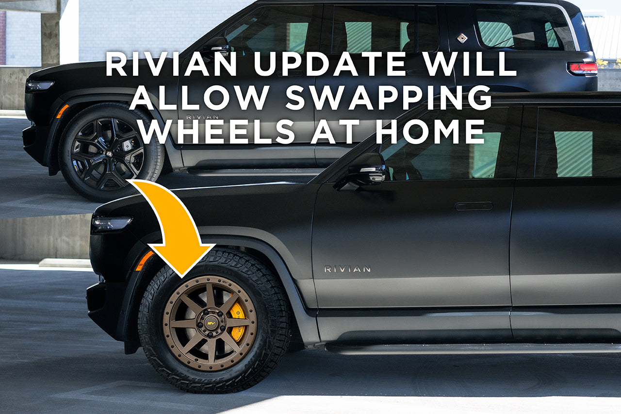 Rivian Update Will Allow Swapping Wheels At Home