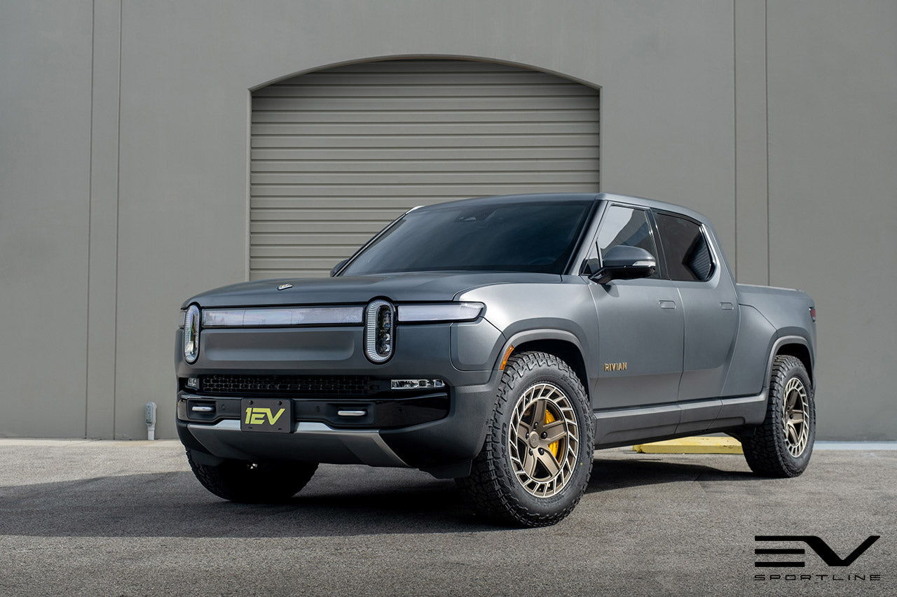 Xpel Stealth El Cap Granite Rivian R1T with Bronze Diamond 20" R500 Forged Wheels