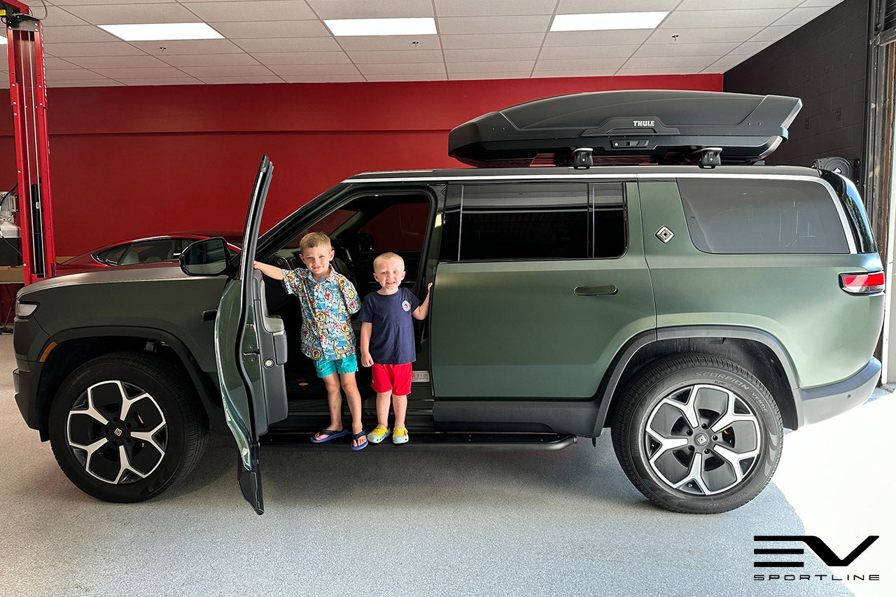 Xpel Stealth Rivian R1S with Triple Square Running Boards