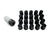 Rivian R1T / R1S Enclosed End Forged Steel Black Wheel Lug Nut Set & Non-Marring Socket