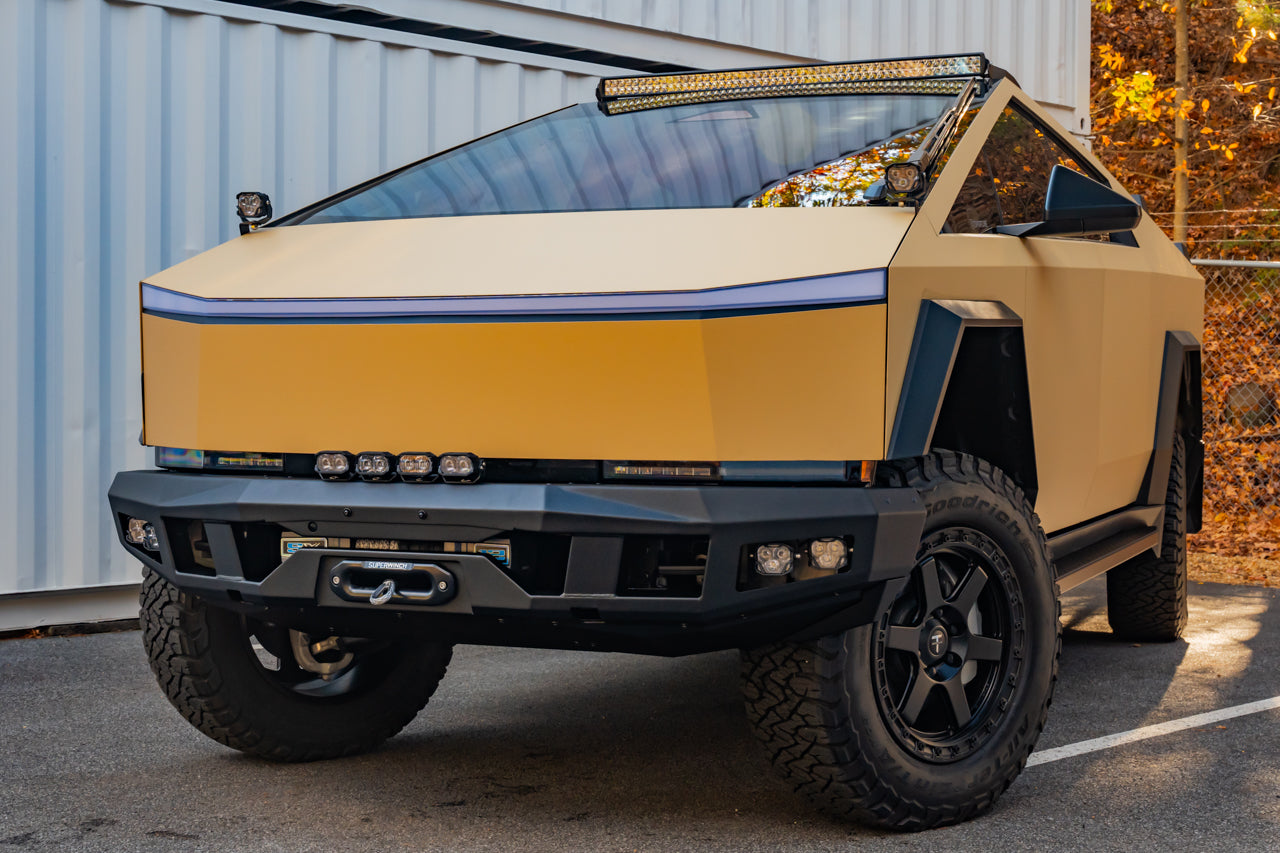 Tesla Cybertruck Steel Front Bumper with Winch Mount - CTX by TSportline