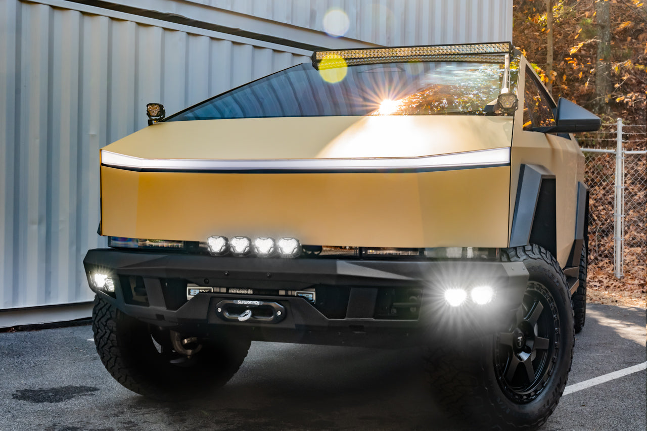 Tesla Cybertruck Steel Front Bumper with Winch Mount - CTX by TSportline