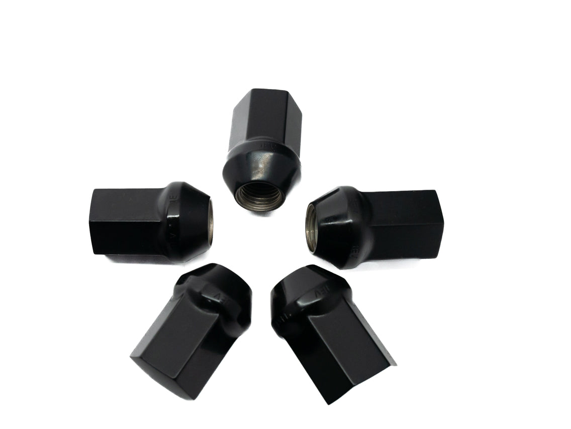 Rivian R1T / R1S Enclosed End Forged Steel Black Wheel Lug Nut Set &amp; Non-Marring Socket