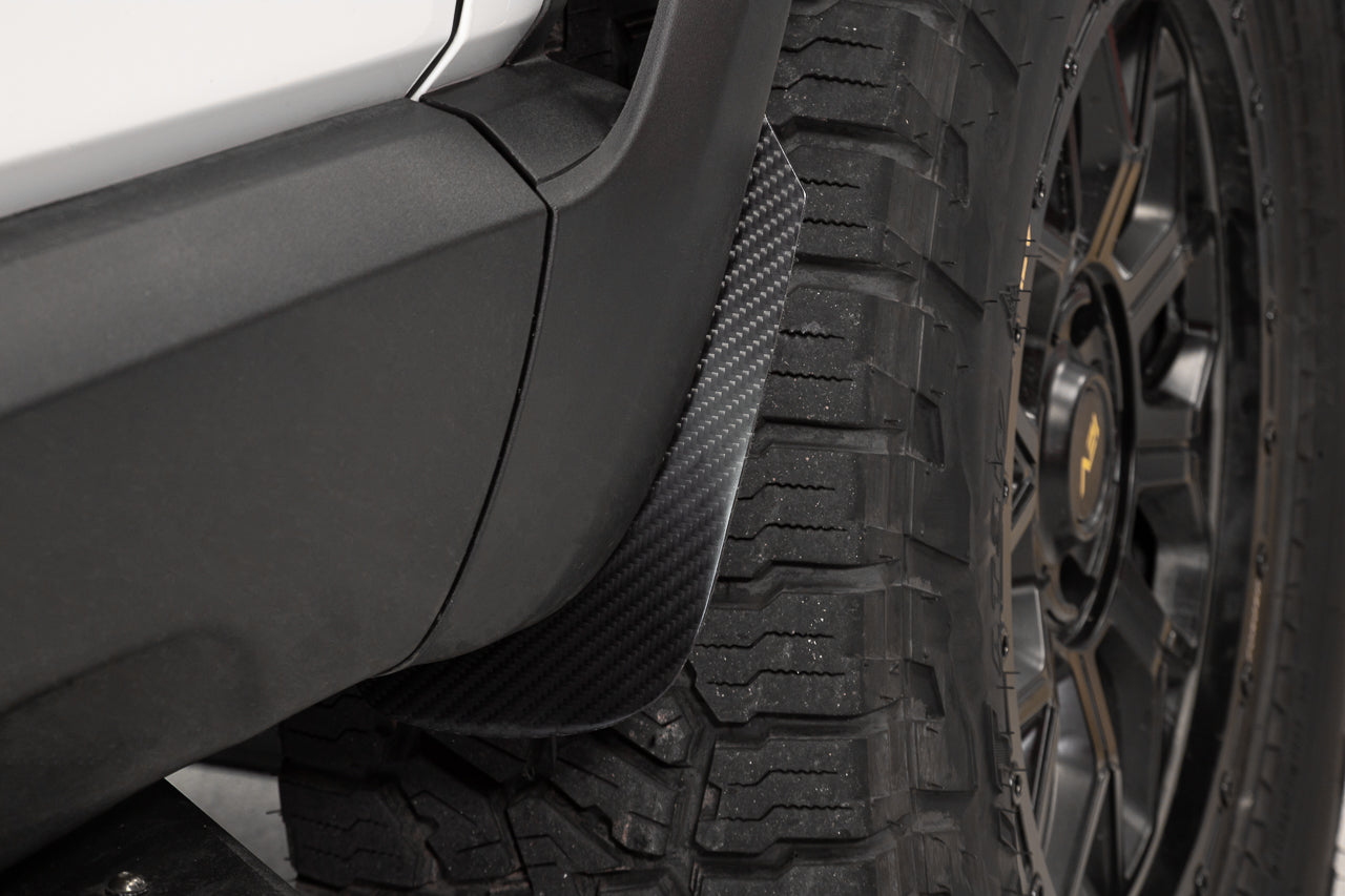 RMaxx Precision Fit Carbon Fiber Mud Flaps for Rivian R1T / R1S (Set of 4)