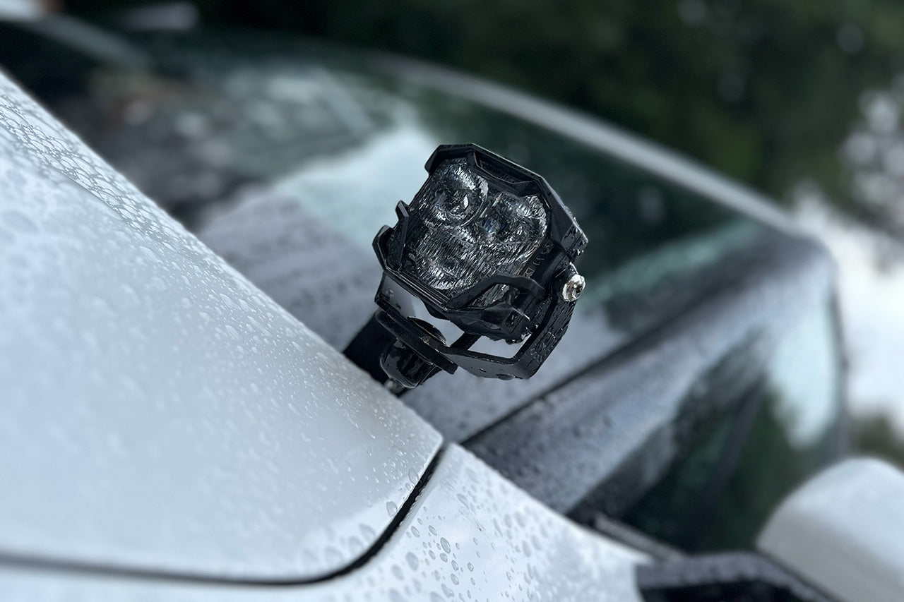 Team 1EV LED Pod A-Pillar Ditch Lights System with Morimoto 4Bangers for Rivian R1T / R1S