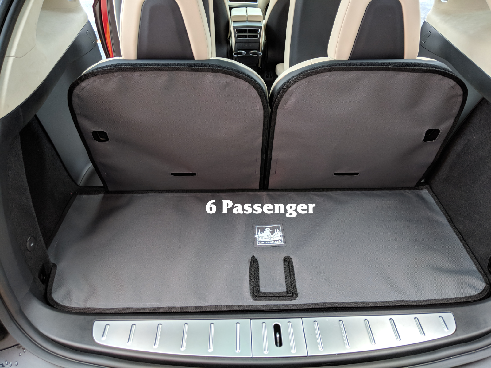 Rear Cargo and Back Seat Down Canvasback Liner and Surface Covers for 2016-2021 Tesla Model X