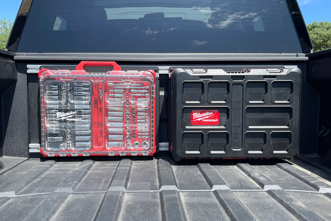 Forward Bed Wall T-Slotted Mounting Rail System for Rivian R1T