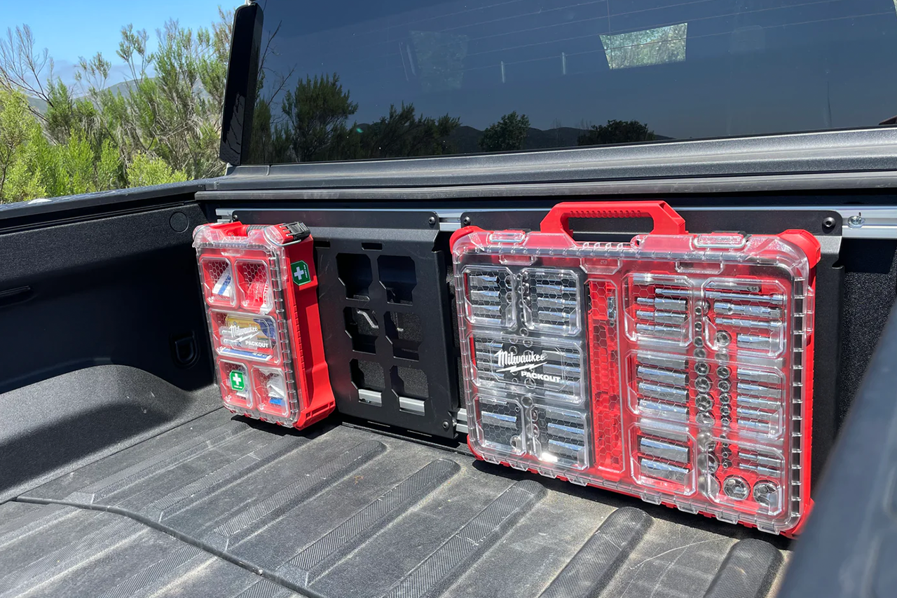 Forward Bed Wall T-Slotted Mounting Rail System for Rivian R1T