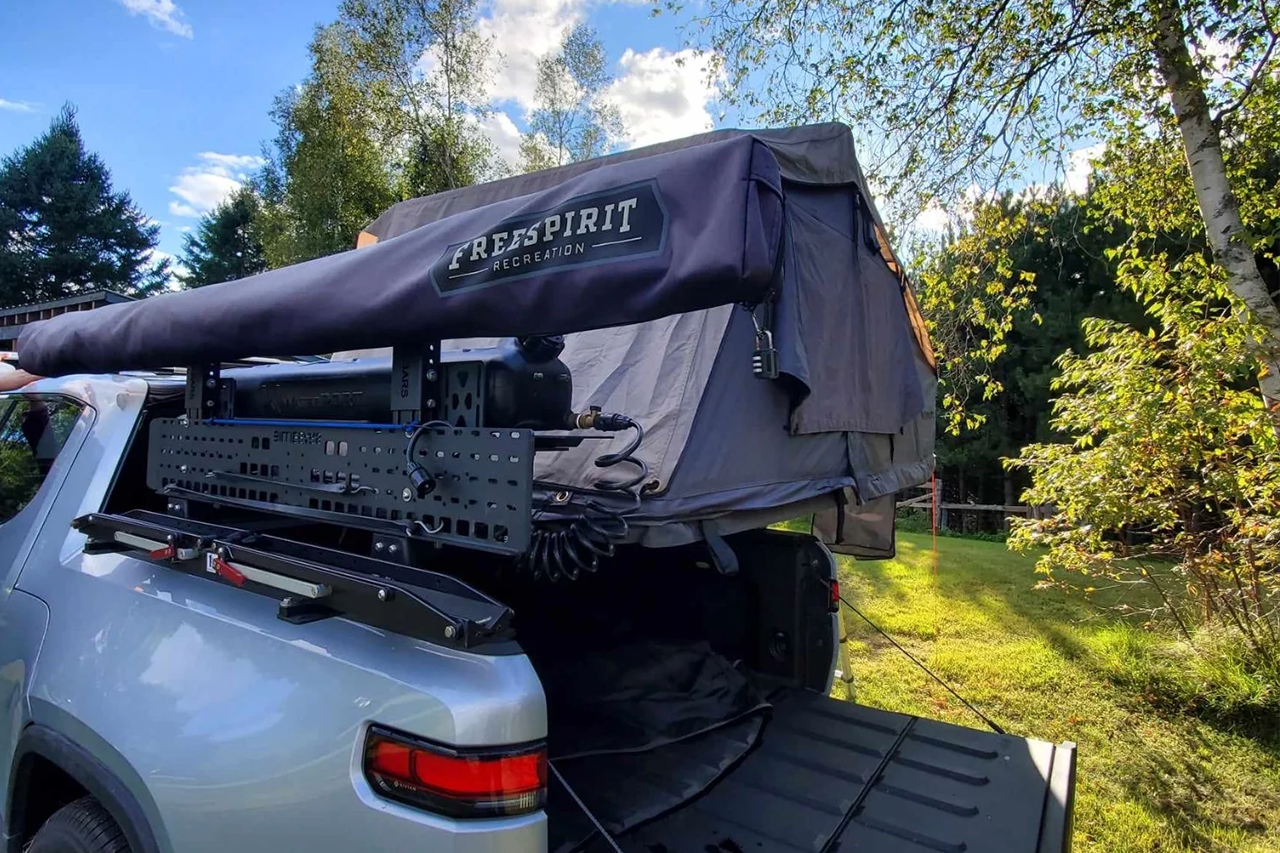 Awning Mount Bracket Kit for Rivian R1T BillieBars Crossbar Low Profile Bed Racks