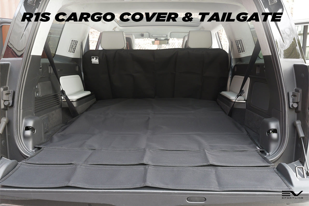 Rear Cargo and 2nd / 3rd Row Seat Down Canvasback Liner and Surface Covers for Rivian R1S