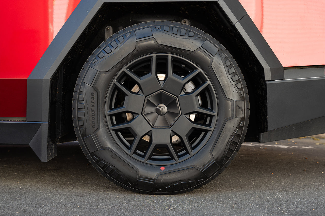 Tesla Cybertruck 7-Sided Hex Center Caps for Factory Wheels