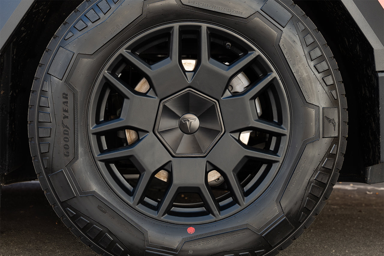 Tesla Cybertruck 7-Sided Hex Center Caps for Factory Wheels