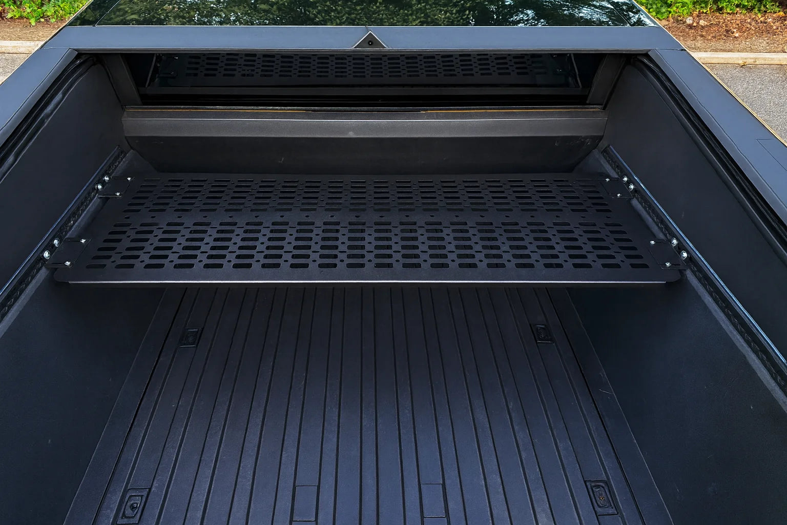 Tesla Cybertruck Bed Molle Panel Shelf Rack Platform Deck