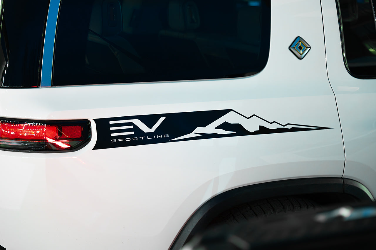 Overland Adventure Bed Side Sport Appearance Graphics Stripe Package for Rivian R1T / R1S