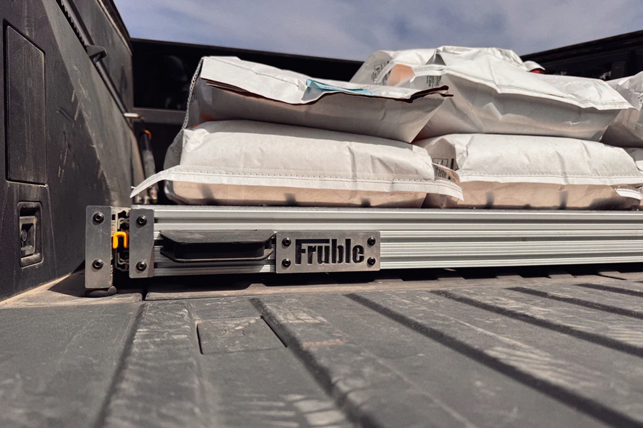 Full Length Slide-Out E-Track Bed Frame & Storage System for Tesla Cybertruck - by Fruble