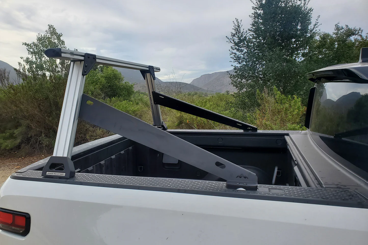 Kayak Bed & Roof Rack Crossbar System for Rivian R1T by Range Industries